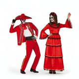 Déguisements Squelettes mexicains rouges