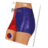 Pantalón Corto de disfraz Azul y Rojo Metalizado para mujer Packaging