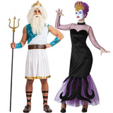 Tritón y Úrsula de La Sirenita para disfrazarte en pareja