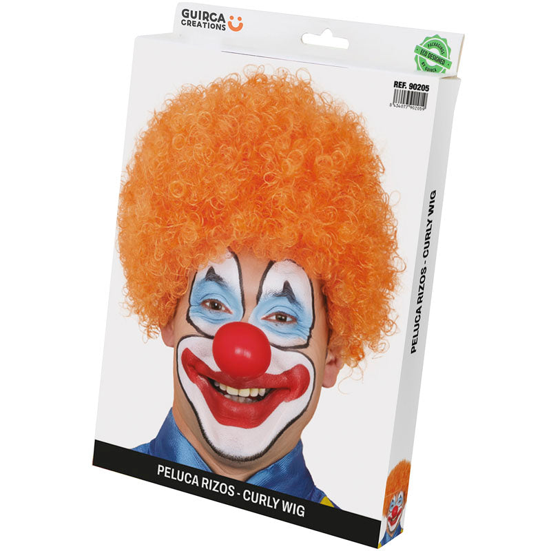 Peluca de Payaso naranja packaging