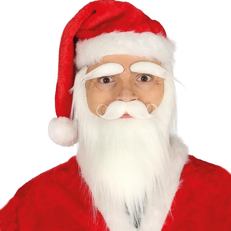 Ensemble Barbe De Père Noël 2 En 1 – Costume De Père Noël – Barbe De Père Noël – Barbe De Père Noël + Perruque De Père Noël