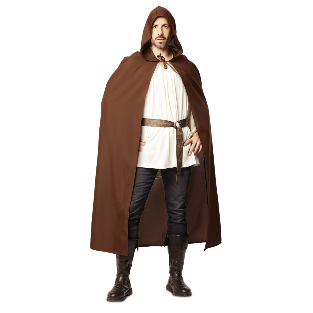 ▷ Achetez Cape médiévale à capuche de couleur marron en ligne