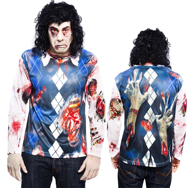 T-Shirt Halloween Homme Et Femme - Motifs Horreur, Zombie, Citrouilles - Tissu Coton Respirant - Coupe Décontractée Micro Loose