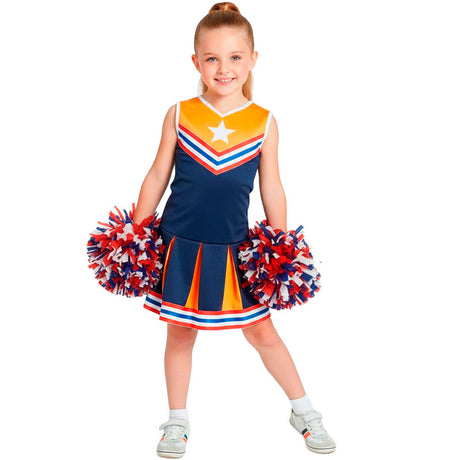 Disfraz de Animadora azul para niña Bis