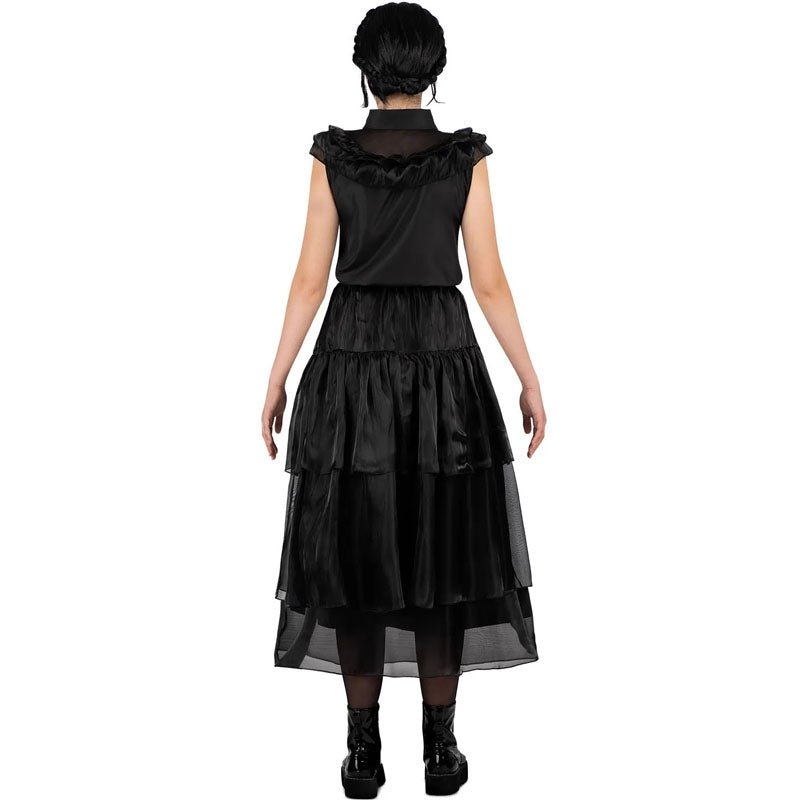 Disfraz de Niña Tétrica Reina del baile para mujer Espalda