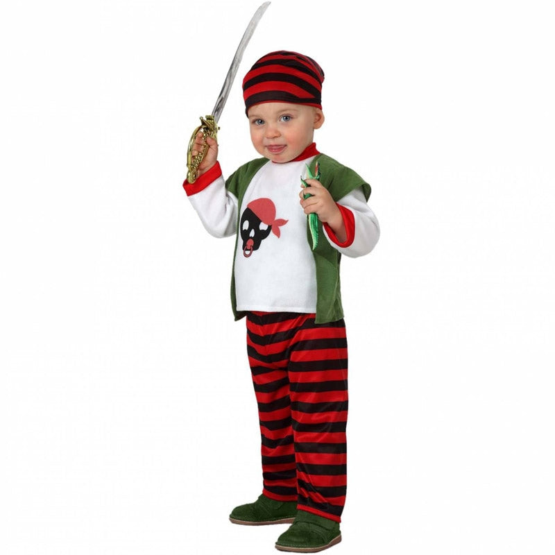 Costume De Pirate Pour Bébé Garçon - Ensemble Capitaine Avec Casquette Et Ceinture - Taille 6 Mois à 5 Ans - 9