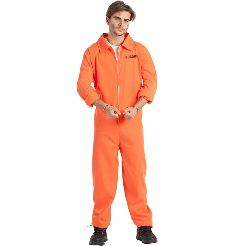 Costume prisonnier américain en polyester - Orange