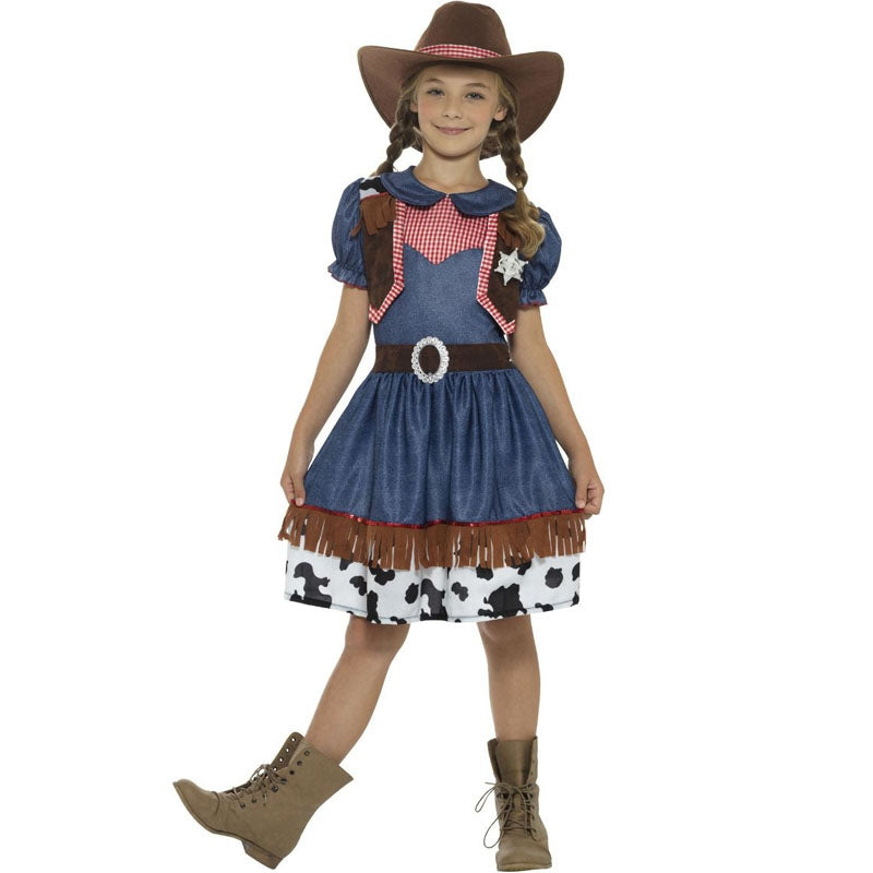 Chapeau De Cowboy Pour Enfant En Daim Synthétique - Beige, Taille Unique, Pour Déguisement Ou Fête à Thème - 2