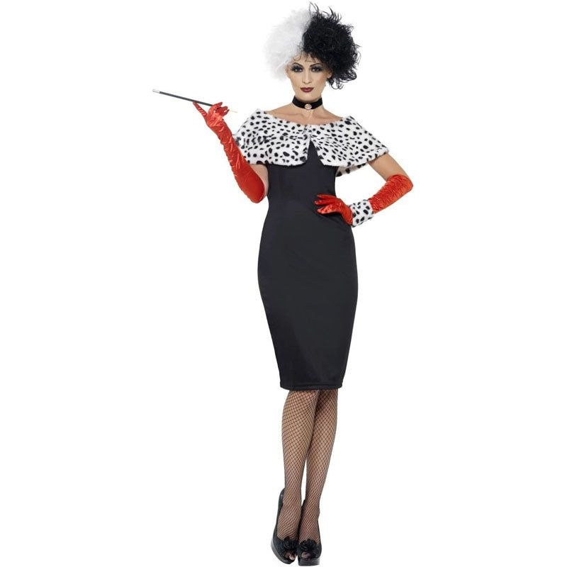 Lito Angels Deguisement Robe Dalmatien Taches Noires et Blanches Haut Bas Costume pour Enfant Fille, Taille 12-13 ans, Manche Longue Lito Angels Deguisement Robe Dalmatien Taches Noires et Blanches Haut Bas Costume pour Enfant Fille, Taille 12-13 ans, Manche Longue