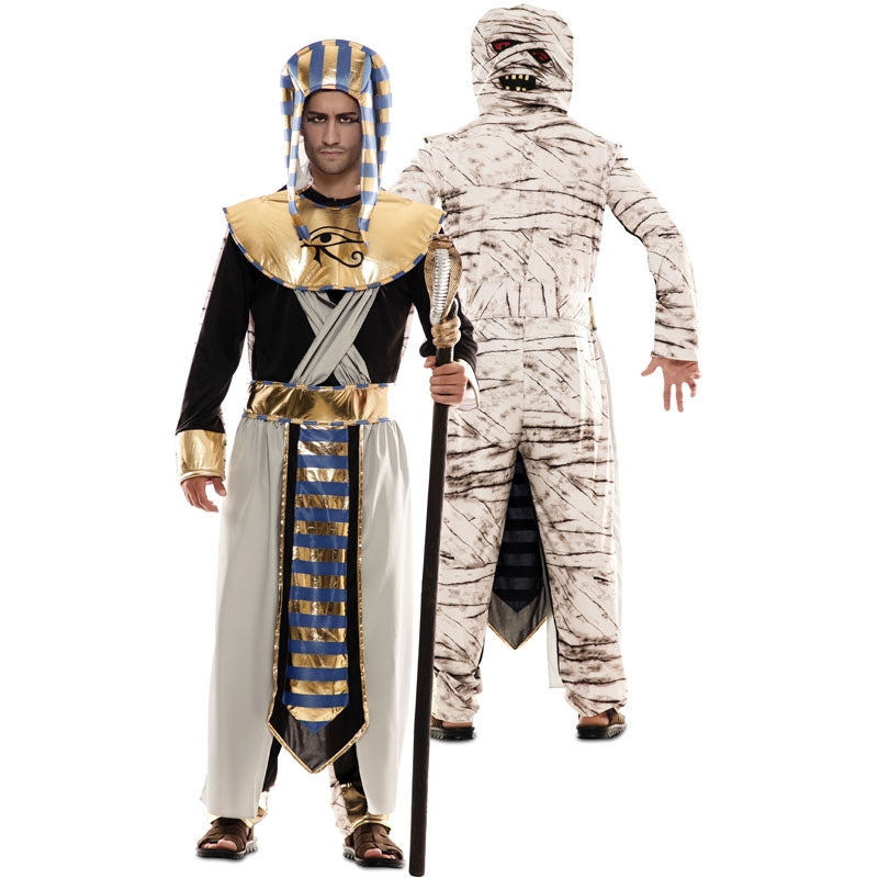 Costume Pharaon égyptien Pour Homme – 7 Pièces (haut, Jupe, Cape, Etc.), Taille S à XXXL, Pour Halloween, Cosplay