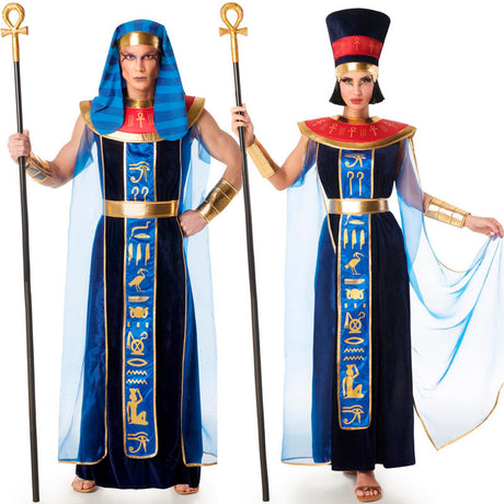 Egipcios Terciopelo Azul para disfrazarte en pareja