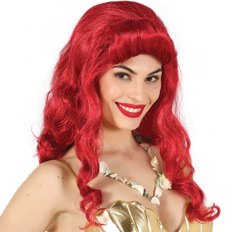 Perruque Femme Rouge Longue 75 Cm - Synthétique, Naturelle, Réglable, Pour Cosplay, Halloween, Fête, Carnaval