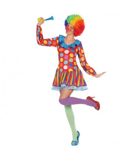 Déguisement Clown Multicolore Femme