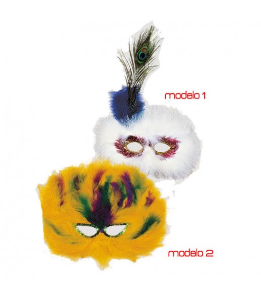Masque-Loup avec Plumes