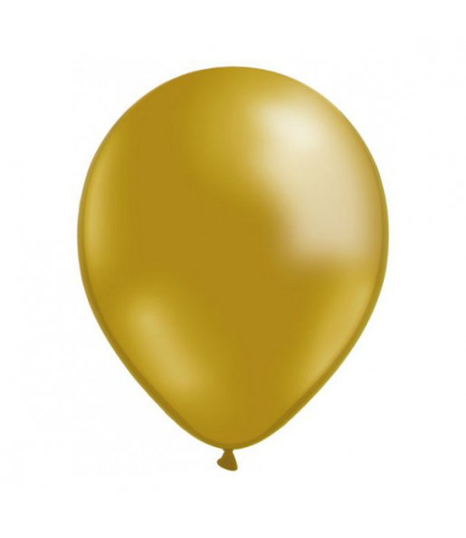 50 Ballons Métalliques - Doré