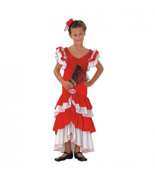 Déguisement Flamenco (Sévillane) Rouge