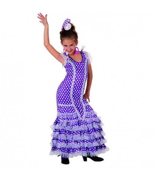 Déguisement Flamenco (Sévillane) Violet enfant