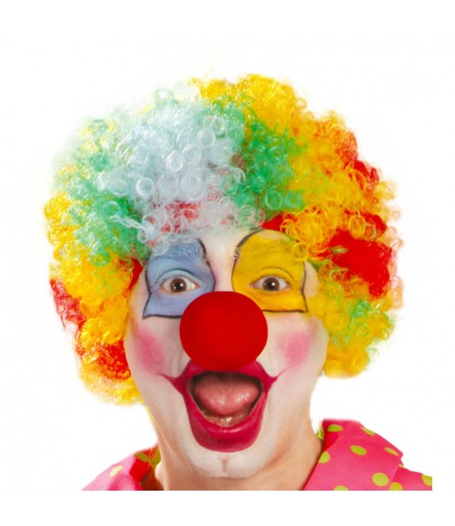 Perruque Bouclée Clown Multicolore