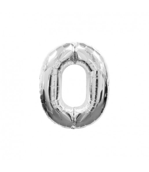Ballon chiffre 0 – Argent