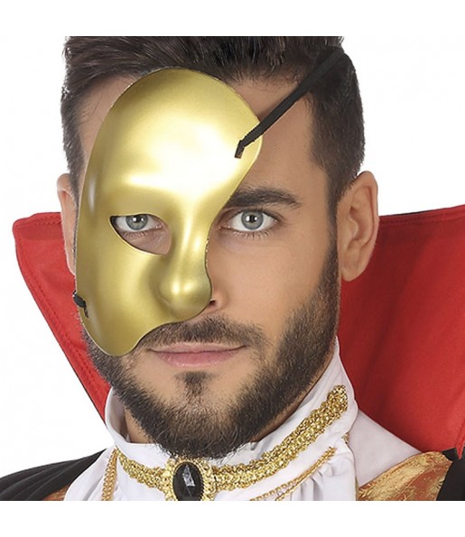 Masque doré du Fantôme de l\'Opéra pour compléter vos costumes