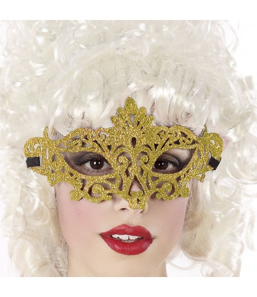 Masque de Venise doré pour compléter vos costumes