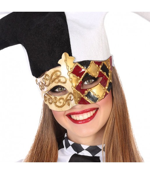Masque de Pierrot vénitien pour compléter vos costumes