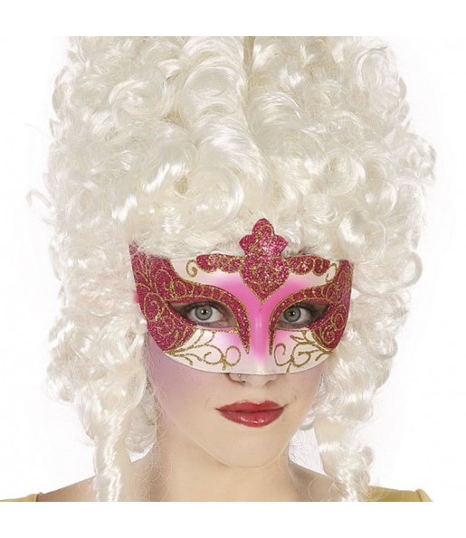 Masque vénitien rouge pailleté pour compléter vos costumes