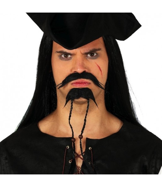 Moustache et bouc Pirate Jack Sparrow