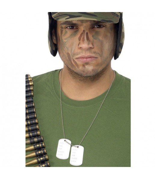 Chaîne militaire avec dog tags pour compléter vos costumes