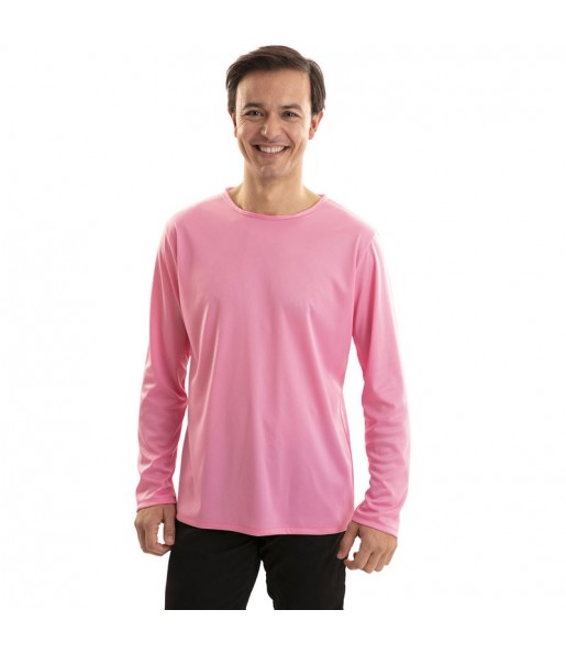 T-shirt rose adulte à manches longues