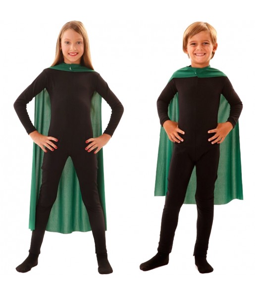 Cape super héros verte enfant