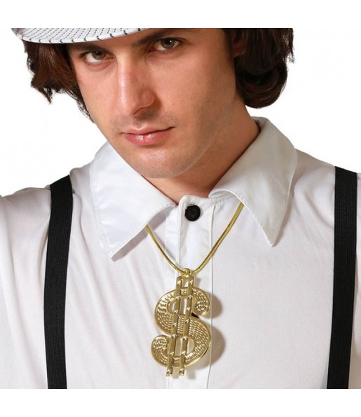Collier Dollar plaqué or pour compléter vos costumes