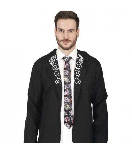 Cravate Têtes de Mort Mexicaines pour compléter vos costumes térrifiants