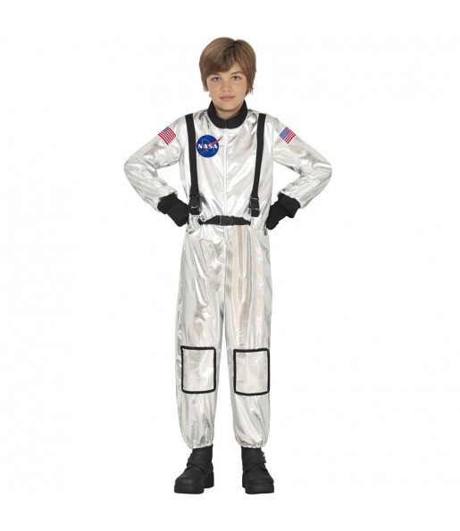 Costume Cosmonaute argenté garçon