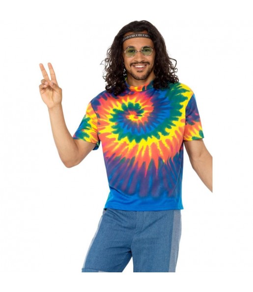 Déguisement Tee-shirt Tie Dye Hippie