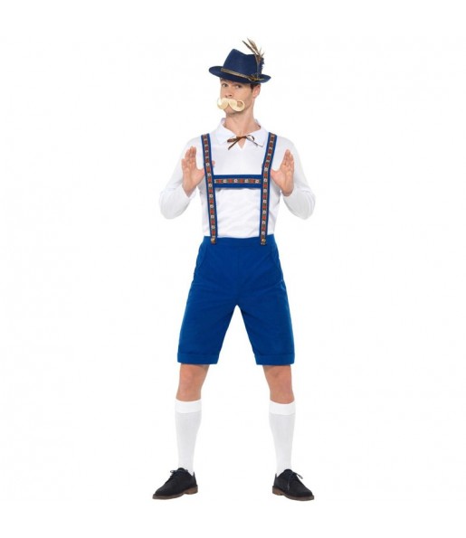 Costume Allemand Oktoberfest bleu homme