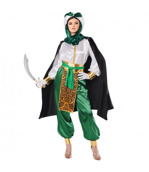 Costume Bédouin arabe vert femme