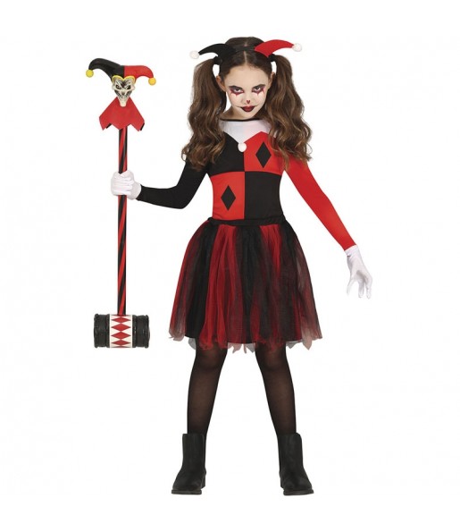 Costume Arlequin Harley Quinn fille