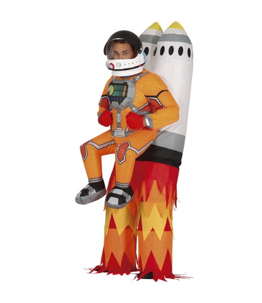 Costume Astronaute à fusée gonflable homme