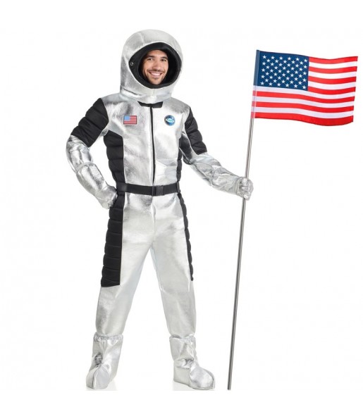Costume pour homme Astronaute argenté