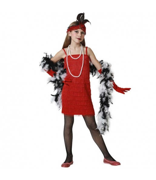 Costume Danseuse Charleston rouge fille