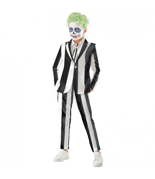 Costume Beetlejuice à rayures garçon