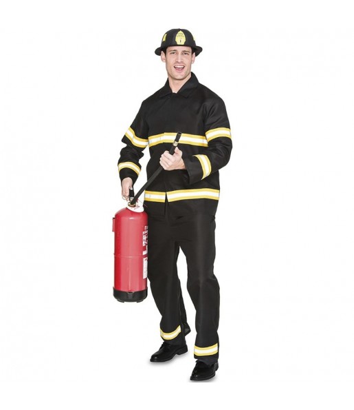 Costume pour homme Pompier noir
