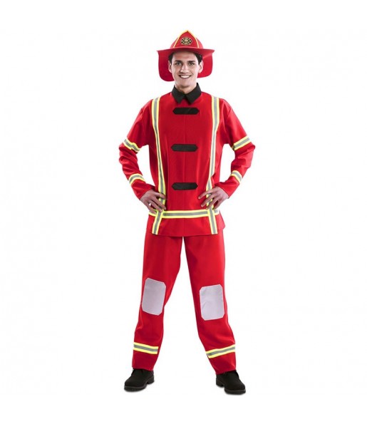Déguisement Pompier rouge homme