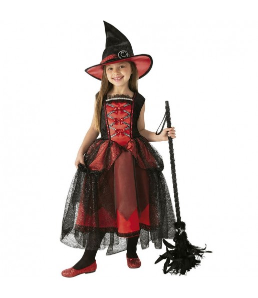 Costume Witch Chic Rouge fille
