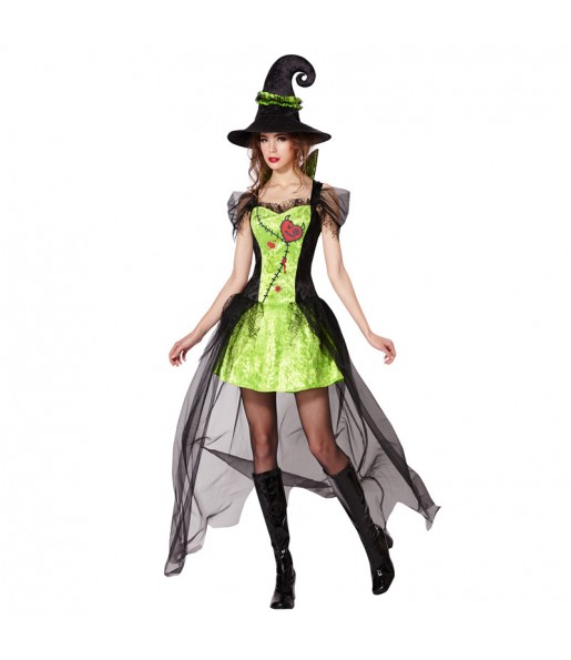 Déguisement Sorcière Verte Halloween pour femme