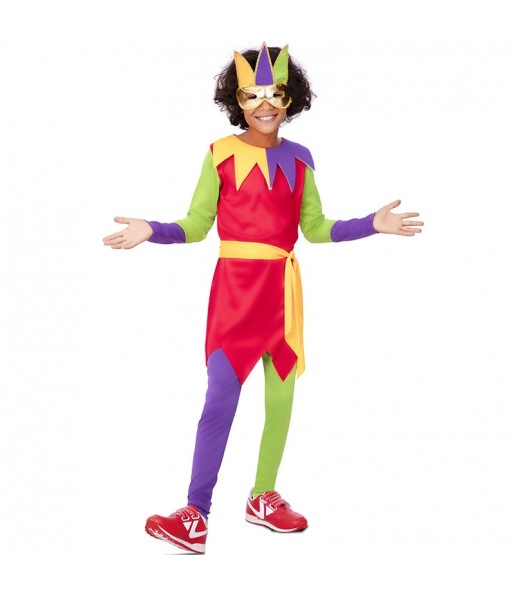 Costume Bouffon de cour médiéval garçon