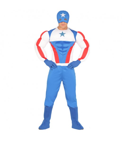 Déguisement Captain America Musclé pour homme