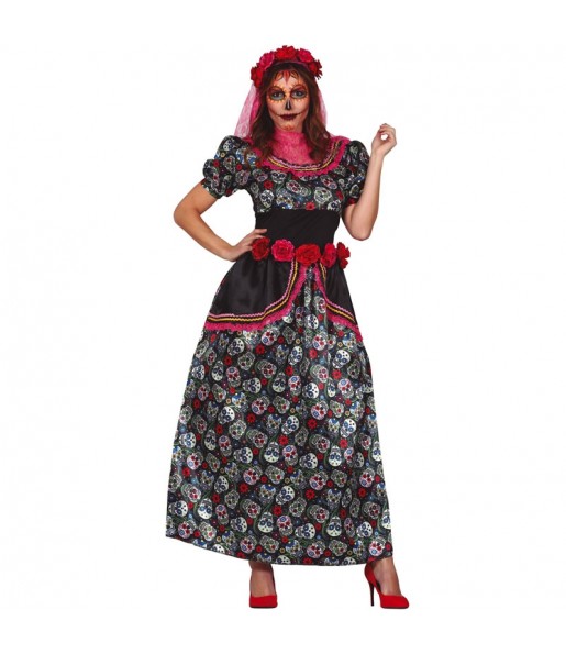 Déguisement Catrina multicolore femme