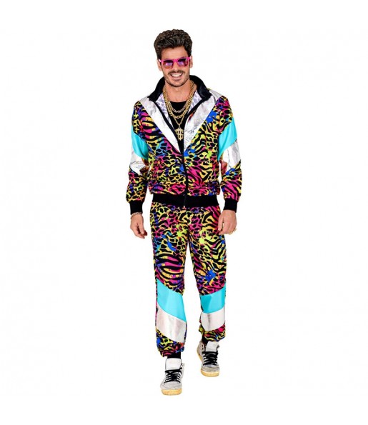 Costume pour homme Survêtement avec imprimé animal fluorescent